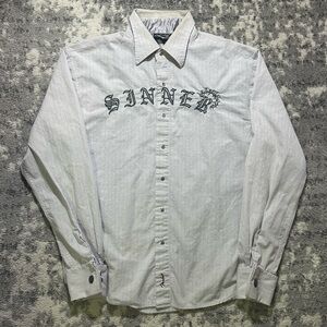 Men’s Fender “Sinner” Embroidered Rock & Roll Religion Pearl Snap Shirt